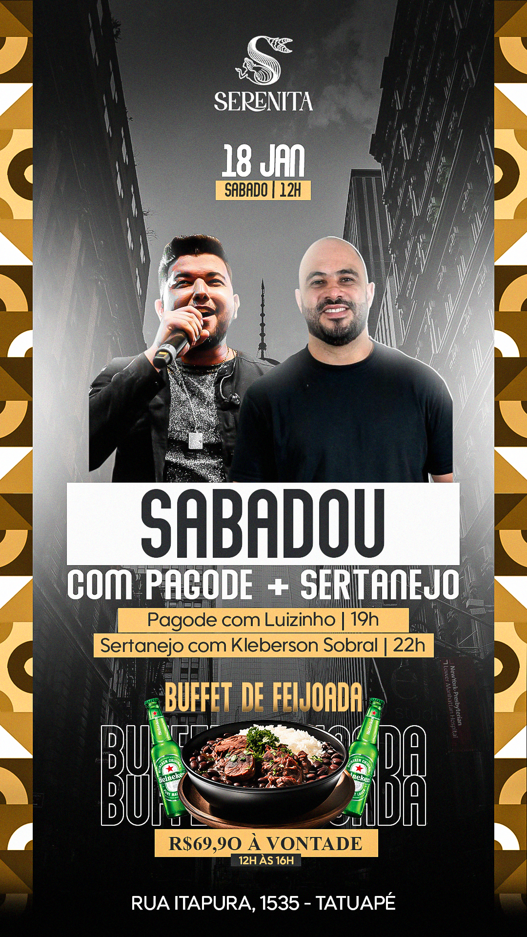 SERENITA – Pagode e sertanejo sabado 18 JAN